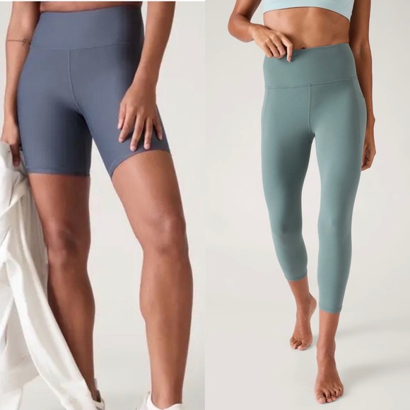 Athleta Pants - Athleta Lot Interval Stash 7' Short & Salutation Stash Cinch Capri Legging M